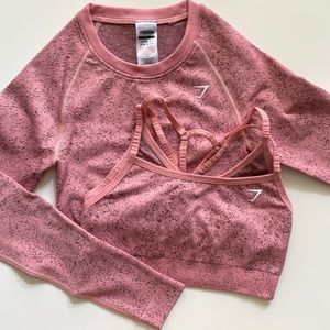 NWOT Gymshark matching set - long sleeve and bra